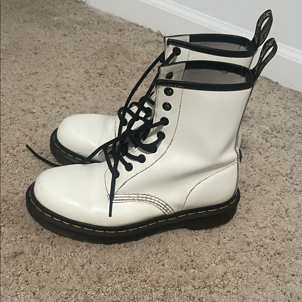 Dr Martens white boots
